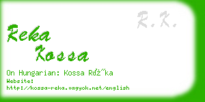 reka kossa business card